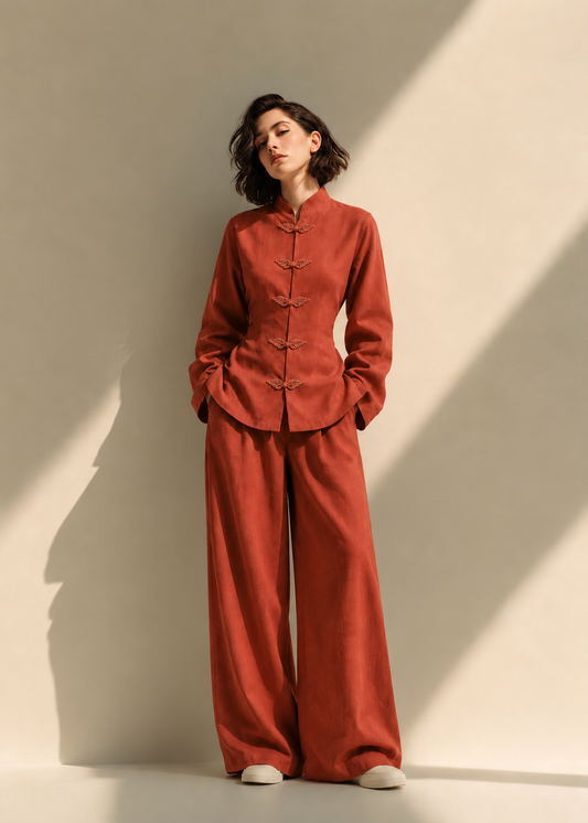 Aruna Anvaya Cotton Flex Wide-Leg Co-ord Set