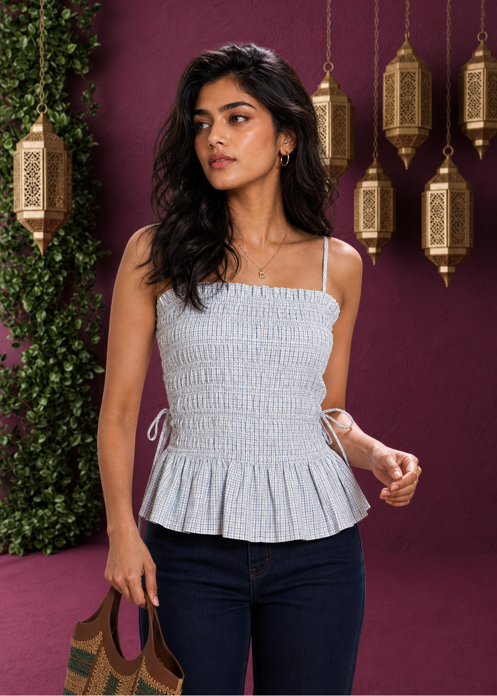 Bluebell Smocked Peplum Top
