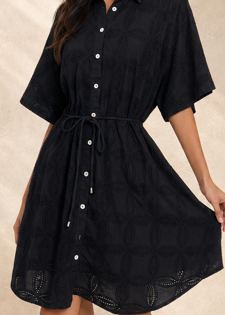 Noir Riviera Shirt Dress