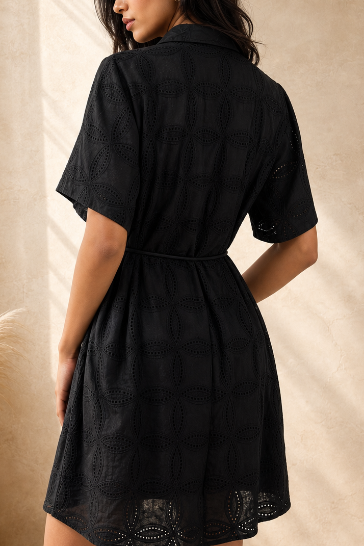 Noir Riviera Shirt Dress