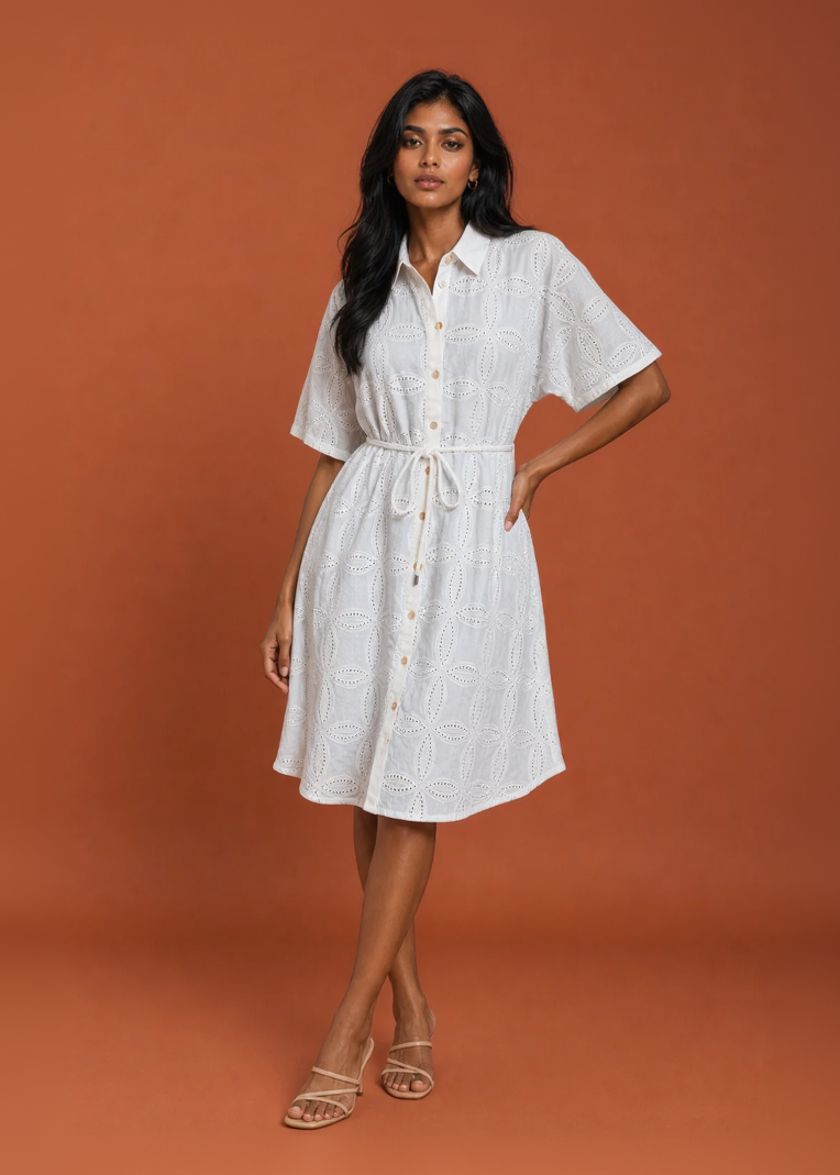 White Riviera Shirt Dress